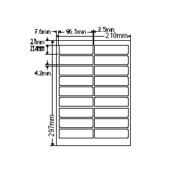 レーザプリンタ用ラベル(18面)普通紙タイプ