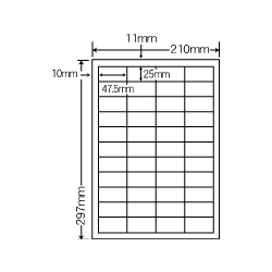 カラーレーザプリンタ用ラベル光沢紙タイプ(44面)