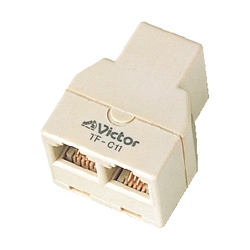 テレホンコネクター 6極4芯タイプ 白色