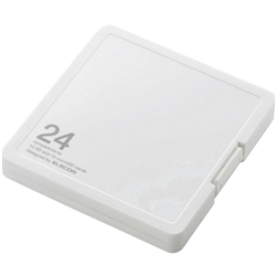 メモリカードケース/SD12枚+microSD12枚収納/ホワイト