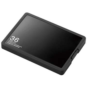 メモリカードケース/SD18枚+microSD18枚収納/ブラック
