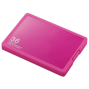 メモリカードケース/SD18枚+microSD18枚収納/ピンク