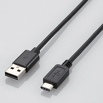 USB2.0ケーブル/A-C/ノーマル/4m/ブラック