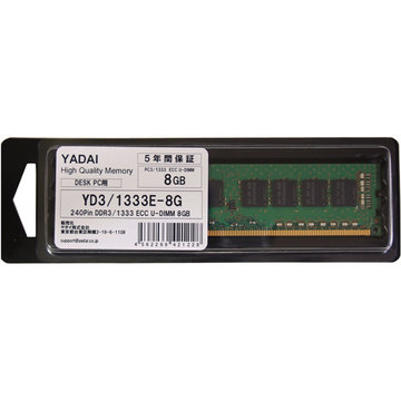 DDR3 PC3-10600 240pin 8GB ECC U-DIMM