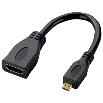 HDMI変換ケーブル/Aメス-Dオス/ブラック