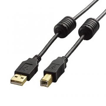 USB2.0ケーブル/フェライトコア付 ABタイプ/1.5m(ブラック)