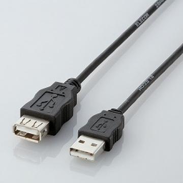 EU RoHS指令準拠USB延長ケーブル 0.5m ブラック