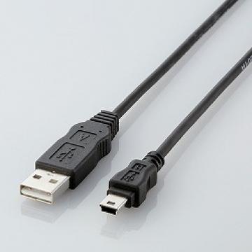 EU RoHS指令準拠USBケーブル A:miniB/5.0m ブラック