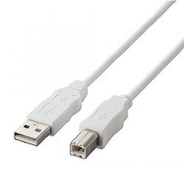 EU RoHS準拠 USB2.0ケーブル ABタイプ/1.0m ホワイト