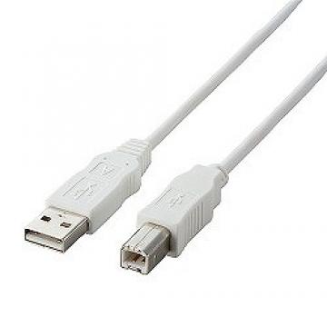 EU RoHS準拠 USB2.0ケーブル ABタイプ/1.5m ホワイト