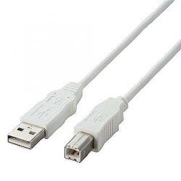 EU RoHS準拠 USB2.0ケーブル ABタイプ/3.0m ホワイト