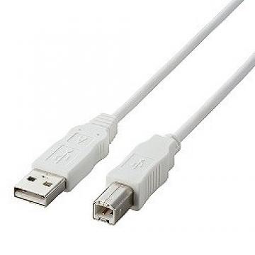 EU RoHS準拠 USB2.0ケーブル ABタイプ/5.0m ホワイト