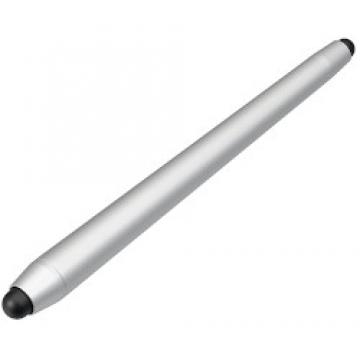 タッチペン ツインヘッドタイプ 取替式ペン先2個付シルバー