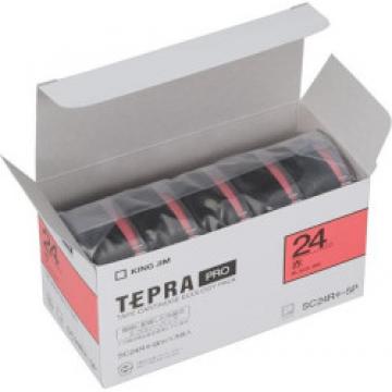テプラPROテープ エコパックカラーラベル(赤) 24mm
