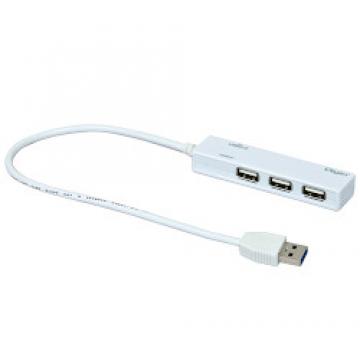 4ポートUSBハブ USB3.0(1)+USB2.0(3) ホワイト