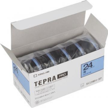 テプラPROテープエコパックカラー 青/黒文字 24mm