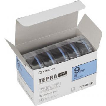テプラPROテープエコパック 青/黒文字 9mm SC9B-5P