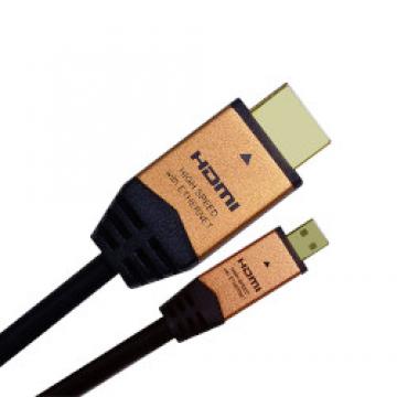 HDMIマイクロケーブル 3.0m ゴールド