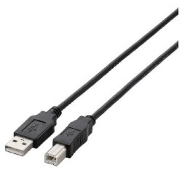 USB2.0ケーブル/A-Bタイプ/ノーマル/0.7m/ブラック