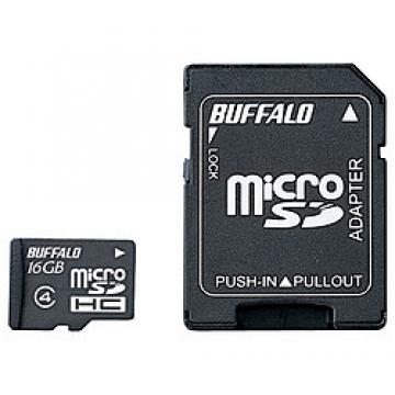 防水 Class4 microSDHC SD変換アダプター 16GB