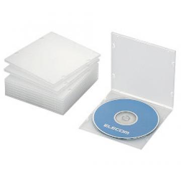 CD/DVDスリムPPケース/1枚収納/10パック/クリア