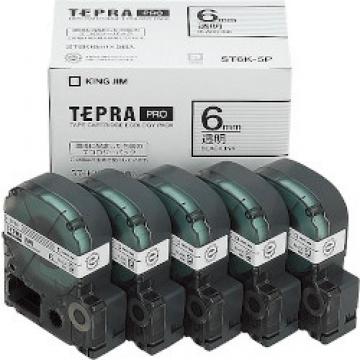 テプラPROテープエコパック 透明/黒文字 6mm