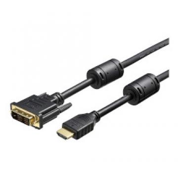 BSHDDV10BK HDMI:DVI変換ケーブル コア付 1.0m フ