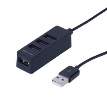 USB2.0ハブ 4ポート 0.3m ブラック UH-2404BK