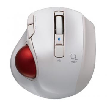 トラックボール Bluetoothマウス 5ボタン ホワイト