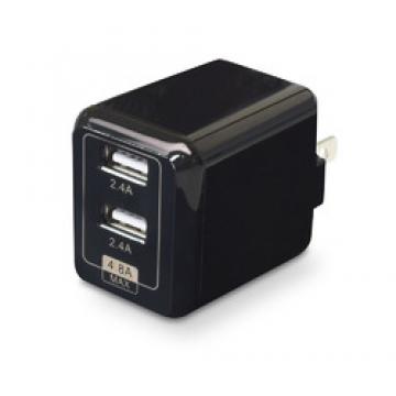 USB充電器 cubeタイプ 248 ブラック CUBEAC248BK