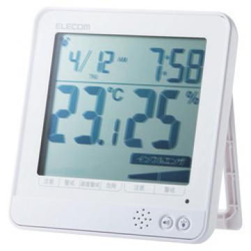 温湿度警告計/熱中・ウイルス/大画面/ホワイト