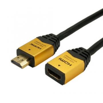 ハイスピードHDMI延長ケーブル1.5m ゴールドタイプAメス-タイプAオス