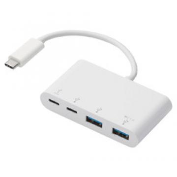 USBHUB/USB3.1(Gen2)/PD対応/Type-Cコネクタ/バスパワー/ホワイト