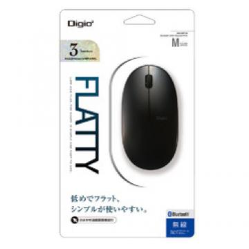 Bluetooth マウス 3ボタンBlue LED ブラック MUS-BKT154BK