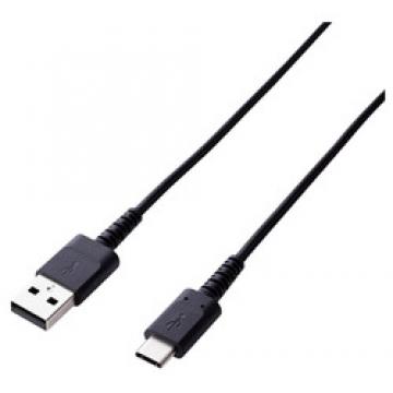 スマートフォン用USBケーブル/USB(A-C)/認証品/高耐久/0.7m/ブラック
