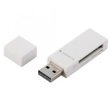 カードリーダー/スティックタイプ/USB2.0対応/ホワイト