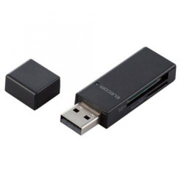 カードリーダー/スティックタイプ/USB2.0対応/ブラック