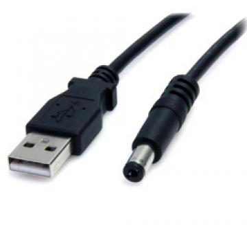 USBケーブル/A - 5V DCプラグ/2m/タイプMコネクター/ブラック