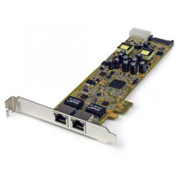 LANカード/PCI Express/x1/2x RJ45/10/100/1000 Mbps/PoE