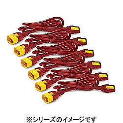 ◇Power Cord Kit (6 ea) Locking C13 to C14 0.6m Red AP8702S-WWX340