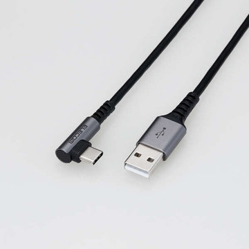 ◇Type-C/USB-Cケーブル/スマホ用/USB(A-C)/認証品/ブラック