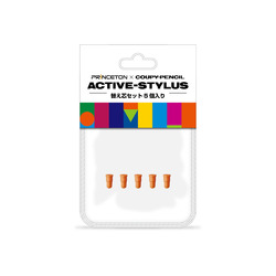 ◇クーピー型ACTIVE STYLUS用 替え芯セットx5(だいだいいろ)