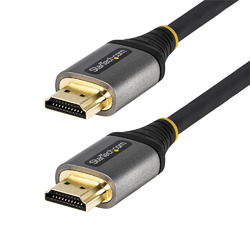 HDMI 2.1ケーブル／50cm／8K60Hz／UHS認証対応／グレー&ブラック