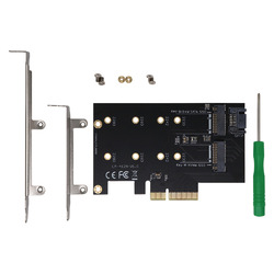 ◇AIF-09 M.2 NVMe SSD変換PCIeカード SATAコンボ