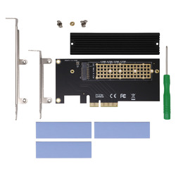 ◇AIF-10 ヒートシンク搭載 M.2 NVMe SSD変換PCIeカード