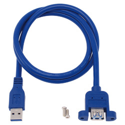 ◇USB-022A パネルマウント用USB3.0ケーブル Type-A接続